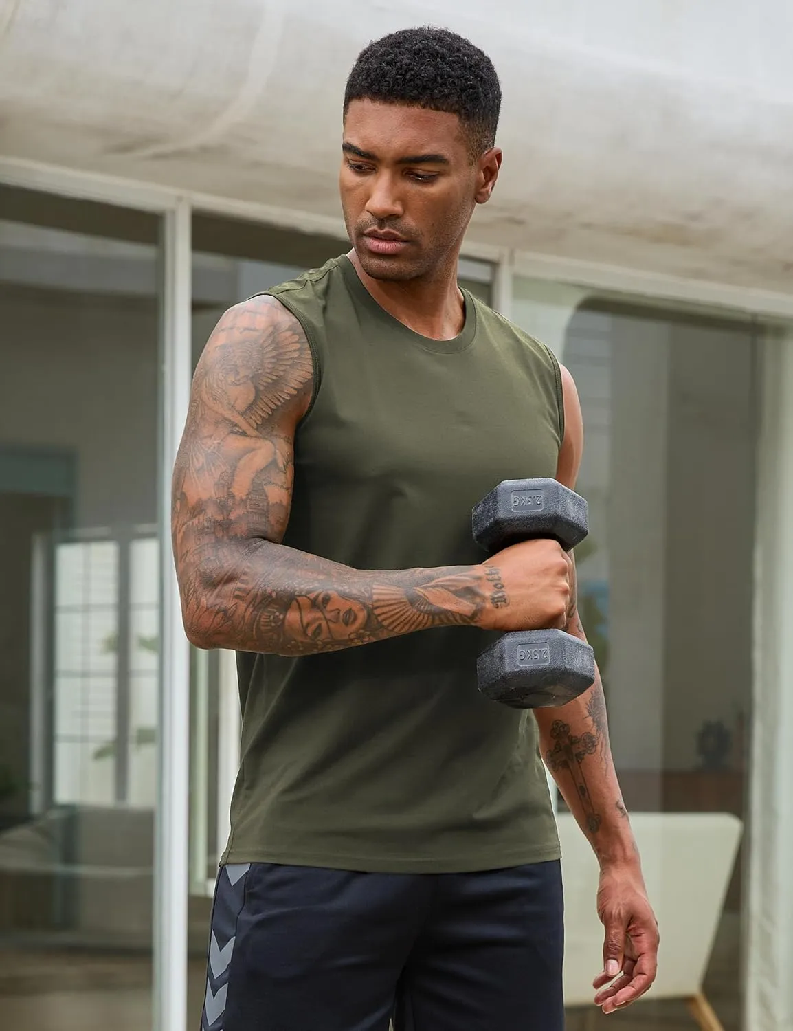 EKLENTSON Men's Tank Tops Sleeveless Workout Muscle Running Tees Lightweight Cotton Soft Summer Beach Causual Tank Shirts