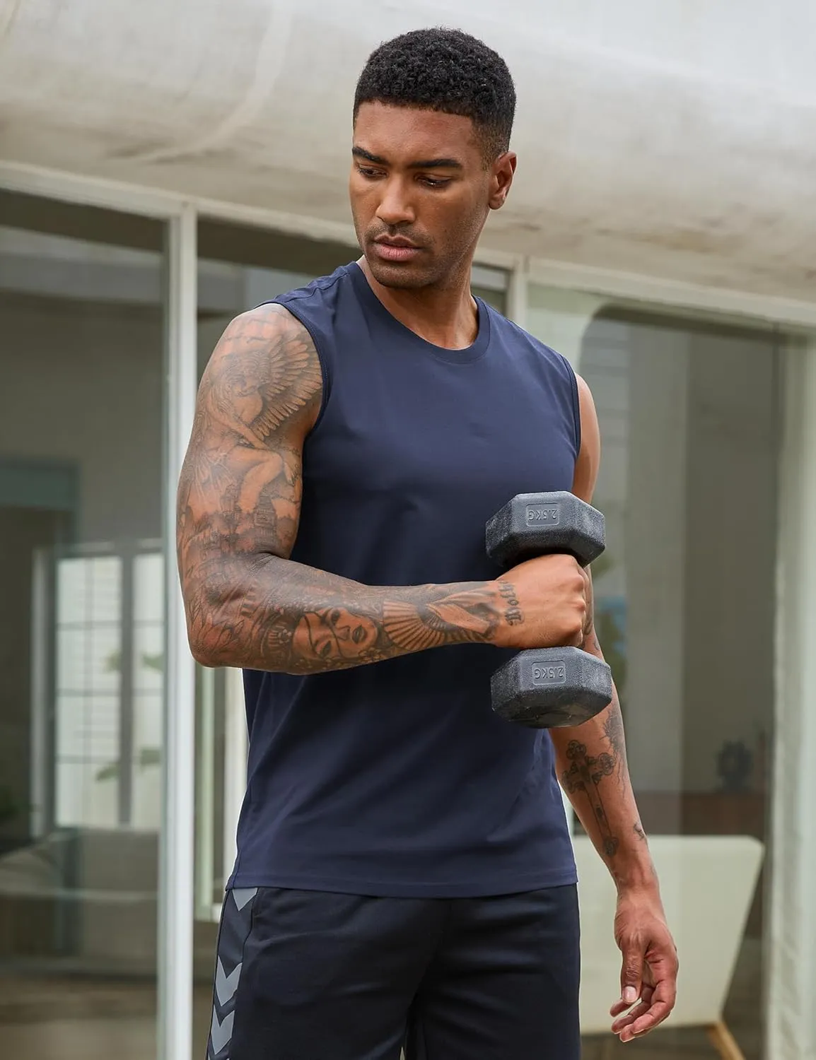 EKLENTSON Men's Tank Tops Sleeveless Workout Muscle Running Tees Lightweight Cotton Soft Summer Beach Causual Tank Shirts