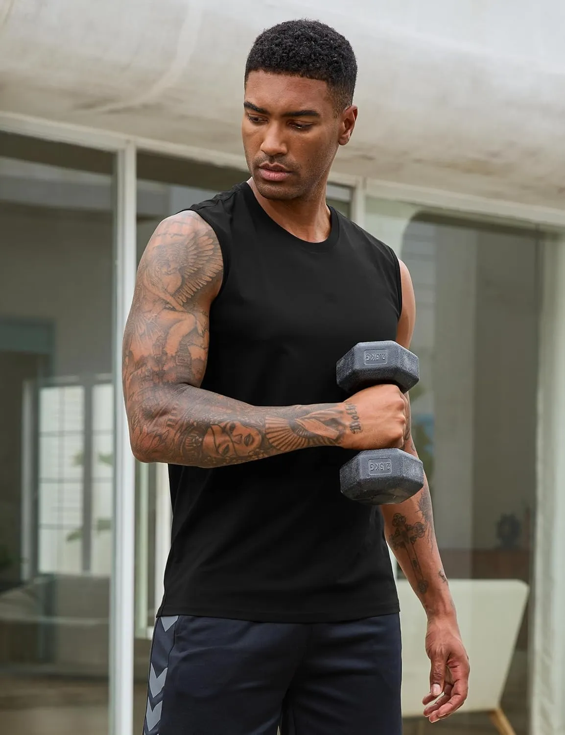 EKLENTSON Men's Tank Tops Sleeveless Workout Muscle Running Tees Lightweight Cotton Soft Summer Beach Causual Tank Shirts