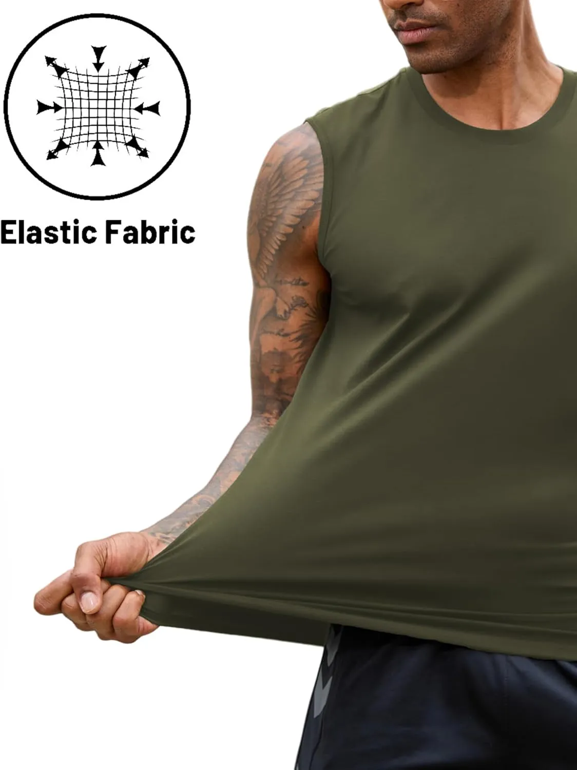 EKLENTSON Men's Tank Tops Sleeveless Workout Muscle Running Tees Lightweight Cotton Soft Summer Beach Causual Tank Shirts