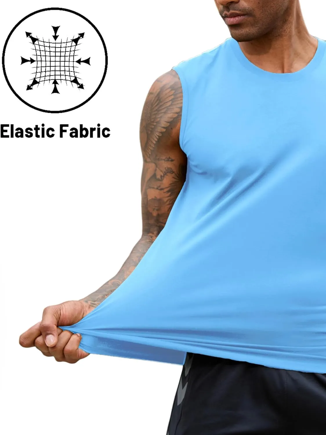 EKLENTSON Men's Tank Tops Sleeveless Workout Muscle Running Tees Lightweight Cotton Soft Summer Beach Causual Tank Shirts