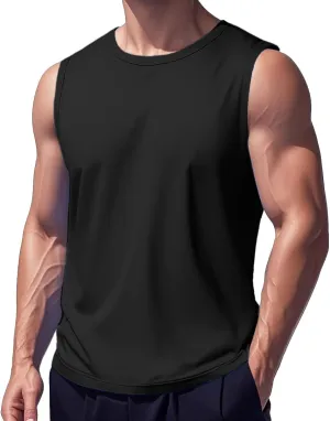 EKLENTSON Men's Tank Tops Sleeveless Workout Muscle Running Tees Lightweight Cotton Soft Summer Beach Causual Tank Shirts