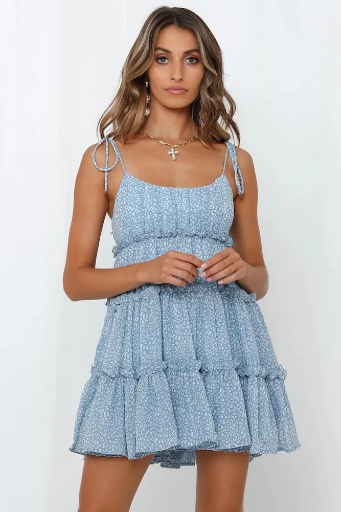 Eternatastic Womens Floral Printed Mini Dress Spaghetti Strap Sleeveless Tiered Ruffle Boho Swing Dresses