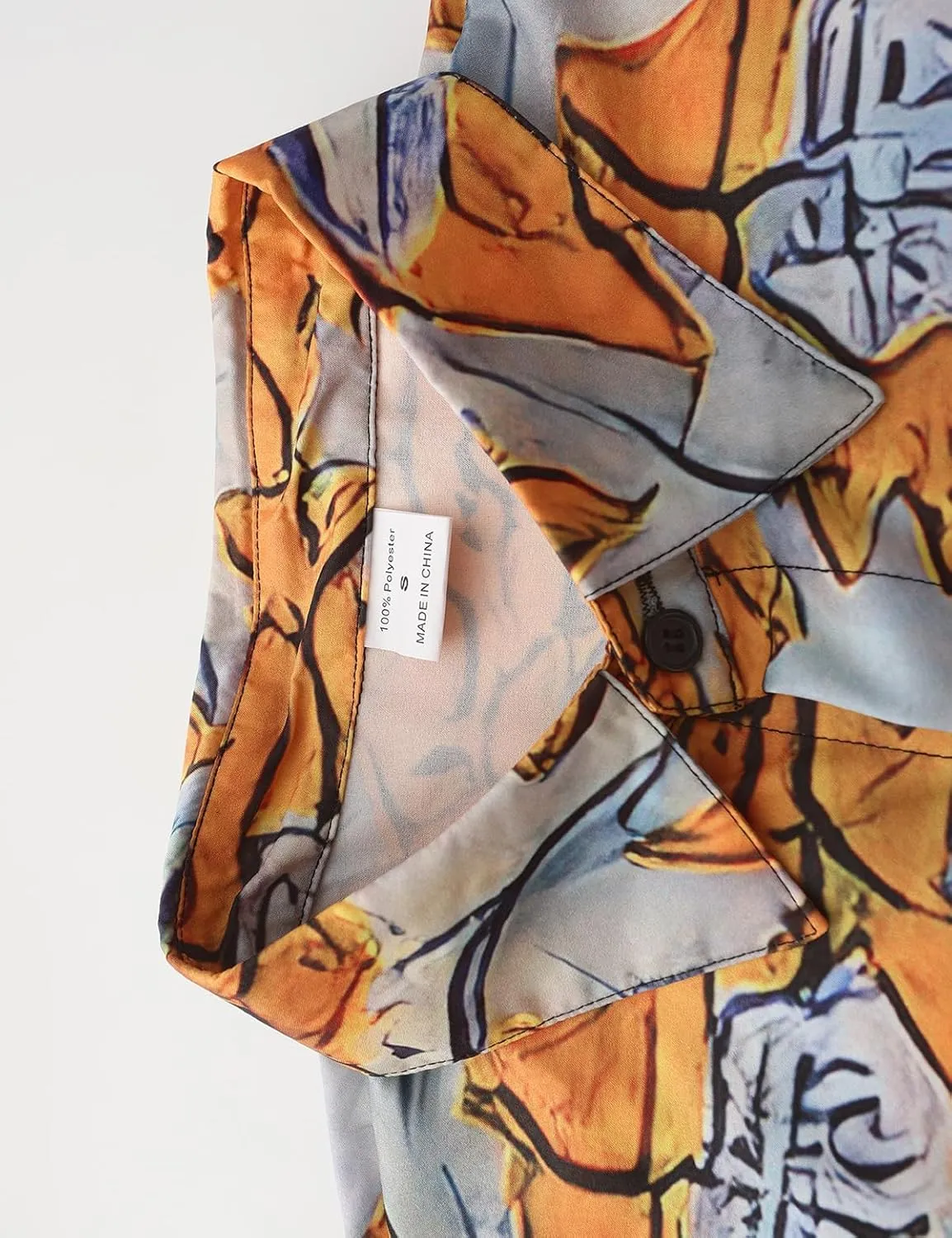 Fashion Casual Printed Shirt Men's Long Sleeve Casual Vacation Hawaiian Button Down Shirt