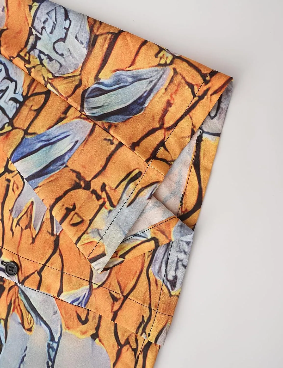 Fashion Casual Printed Shirt Men's Long Sleeve Casual Vacation Hawaiian Button Down Shirt