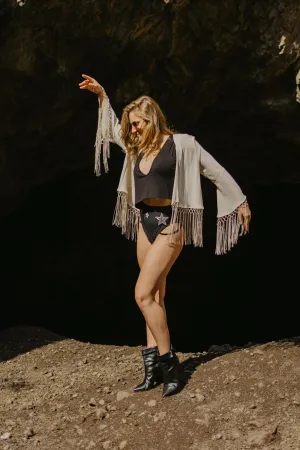 Fringe Jacket Beige