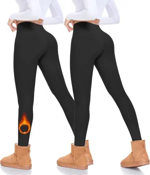 FULLSOFT Fleece Lined Leggings Women Tummy Control High Waisted Workout Winter Warm Soft Yoga Pants