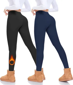 FULLSOFT Fleece Lined Leggings Women Tummy Control High Waisted Workout Winter Warm Soft Yoga Pants