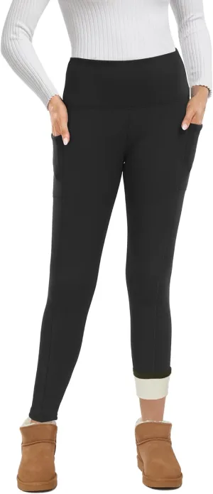 GAYHAY Fleece Lined Leggings for Women  Thick Winter Warm Thermal High Waisted Tummy Control Workout Yoga Pants
