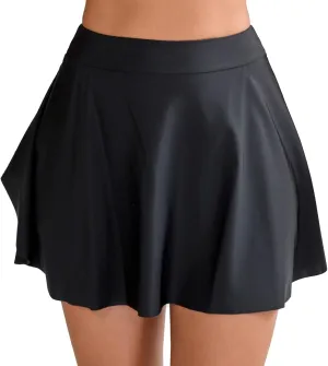 Halcurt Women's High Waisted Ruched Ruffle Swim Skirt with Shorts Tummy Control Tankini Swim Skort Bikini Swimsuit Bottoms