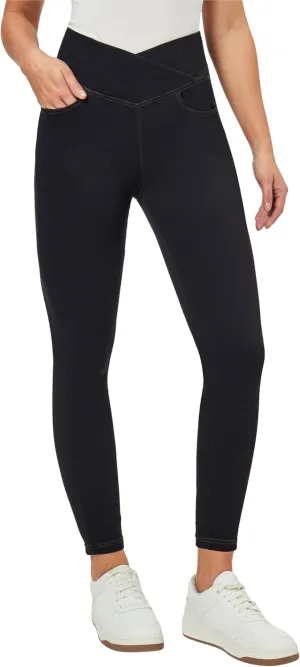 Heathyoga Crossover Jeggings for Women Tummy Control Pull on Stretchy Jeans for Women High Waisted Skinny Jeans