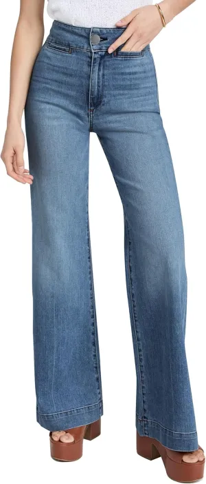 High Waisted Wide Leg Jeans Stretchy Flare Jeans for Women Loose Baggy Denim Pants with Pockets Y2K Trendy