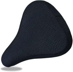 HUFFA 3D Soft Bicycle Saddle Bike Seat Cover Silicone Seat Cushion Breathable Cycling Saddle Comfortable Bicycle Bike Accessories (Color : Black)
