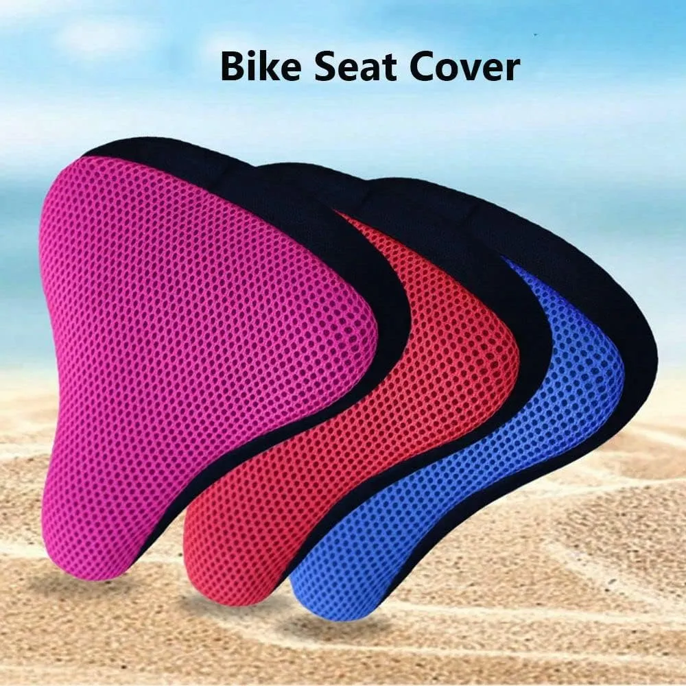 HUFFA 3D Soft Bicycle Saddle Bike Seat Cover Silicone Seat Cushion Breathable Cycling Saddle Comfortable Bicycle Bike Accessories (Color : Black)