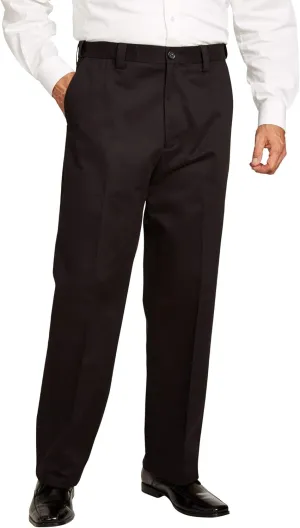 KingSize Men's Big & Tall Relaxed Fit Wrinkle-Free Expandable Waist Plain Front Pants