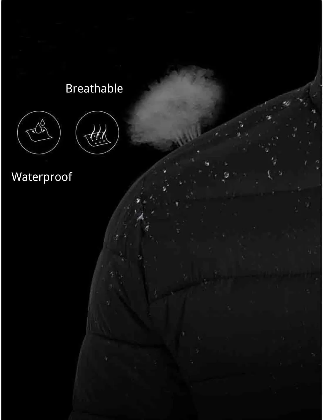 Kinkia Men's Lightweight Puffer Jacket Ultra Soft Warm Waterproof Quilted Hooded Outwear Coat