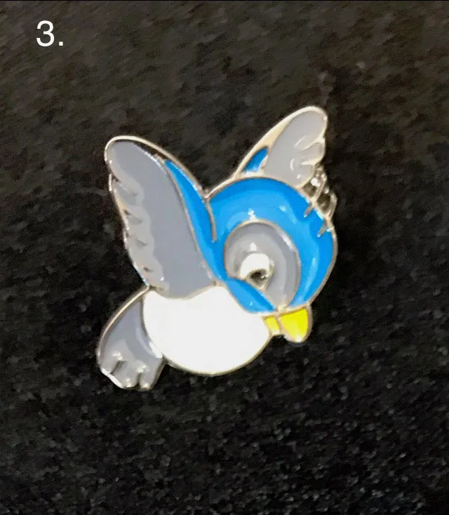 Lapel Pin Set  Blue Birds  By Alt Finery