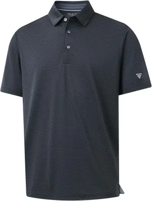 M MAELREG Golf Shirts for Men Moisture Wicking Jacquard Breathable Performance Dry Fit Collared Mens Polo Shirts Short Sleeve