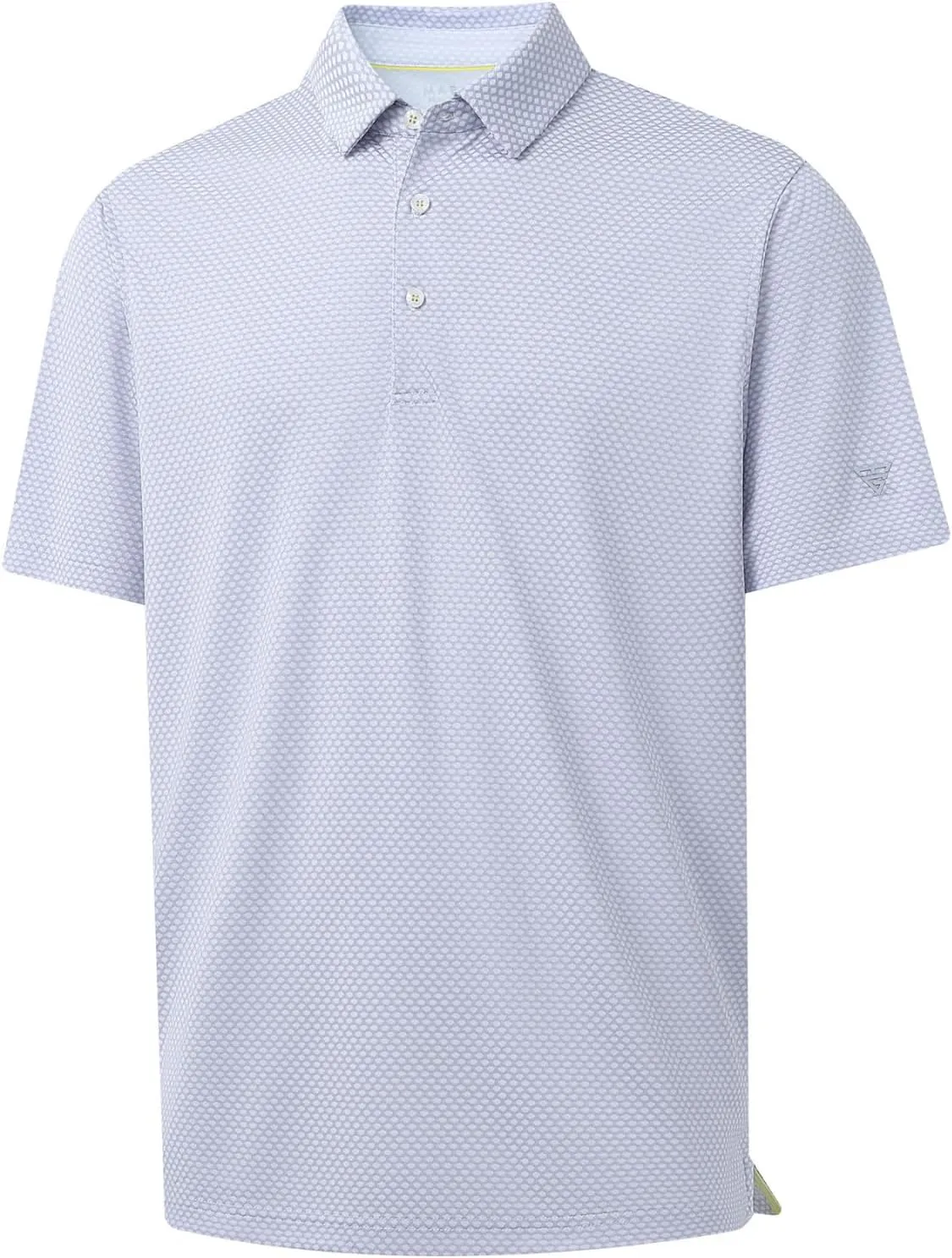 M MAELREG Golf Shirts for Men Moisture Wicking Jacquard Breathable Performance Dry Fit Collared Mens Polo Shirts Short Sleeve