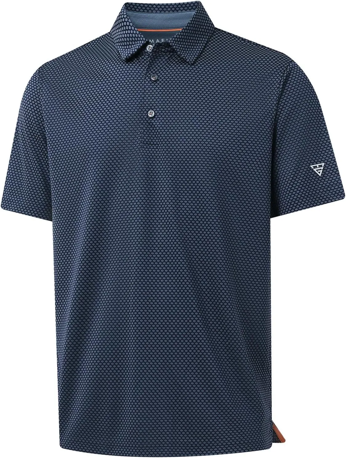 M MAELREG Golf Shirts for Men Moisture Wicking Jacquard Breathable Performance Dry Fit Collared Mens Polo Shirts Short Sleeve