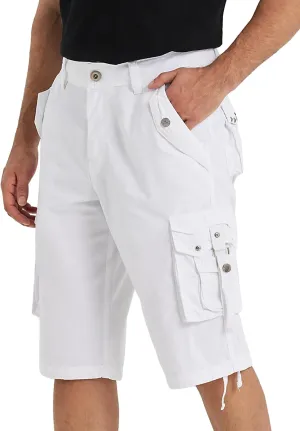 Mens Cargo Shorts Casual Shorts Hiking Shorts Below Knee Relaxed Fit Multi Pockets Running Joggers Outdoor Mens Shorts