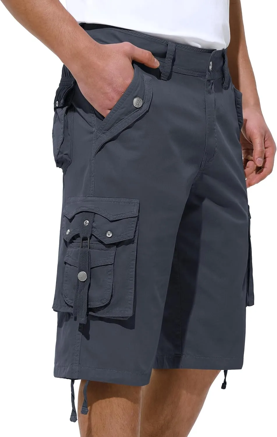 Mens Cargo Shorts Casual Shorts Hiking Shorts Below Knee Relaxed Fit Multi Pockets Running Joggers Outdoor Mens Shorts