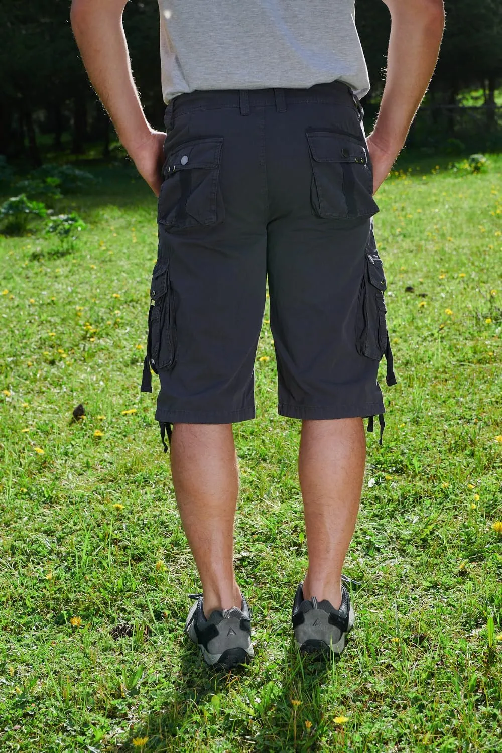 Mens Cargo Shorts Casual Shorts Hiking Shorts Below Knee Relaxed Fit Multi Pockets Running Joggers Outdoor Mens Shorts