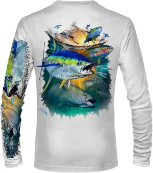 Mens Fishermens Tuna Slam Comfortable Fishing Shirt-UPF 50  Xtreme-Tek Interlocking Fabric, Quick-Dry, Ideal for Anglers