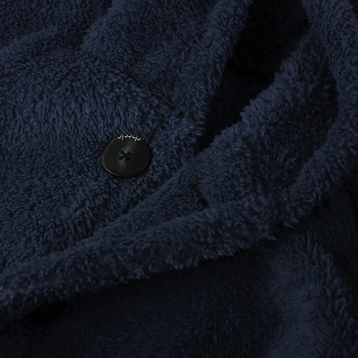 Mens Fluffy Fuzzy Jacket,Plush Fleece Casual Winter Fall Button Up Cardigan Coat Soft Sherpa Outerwear