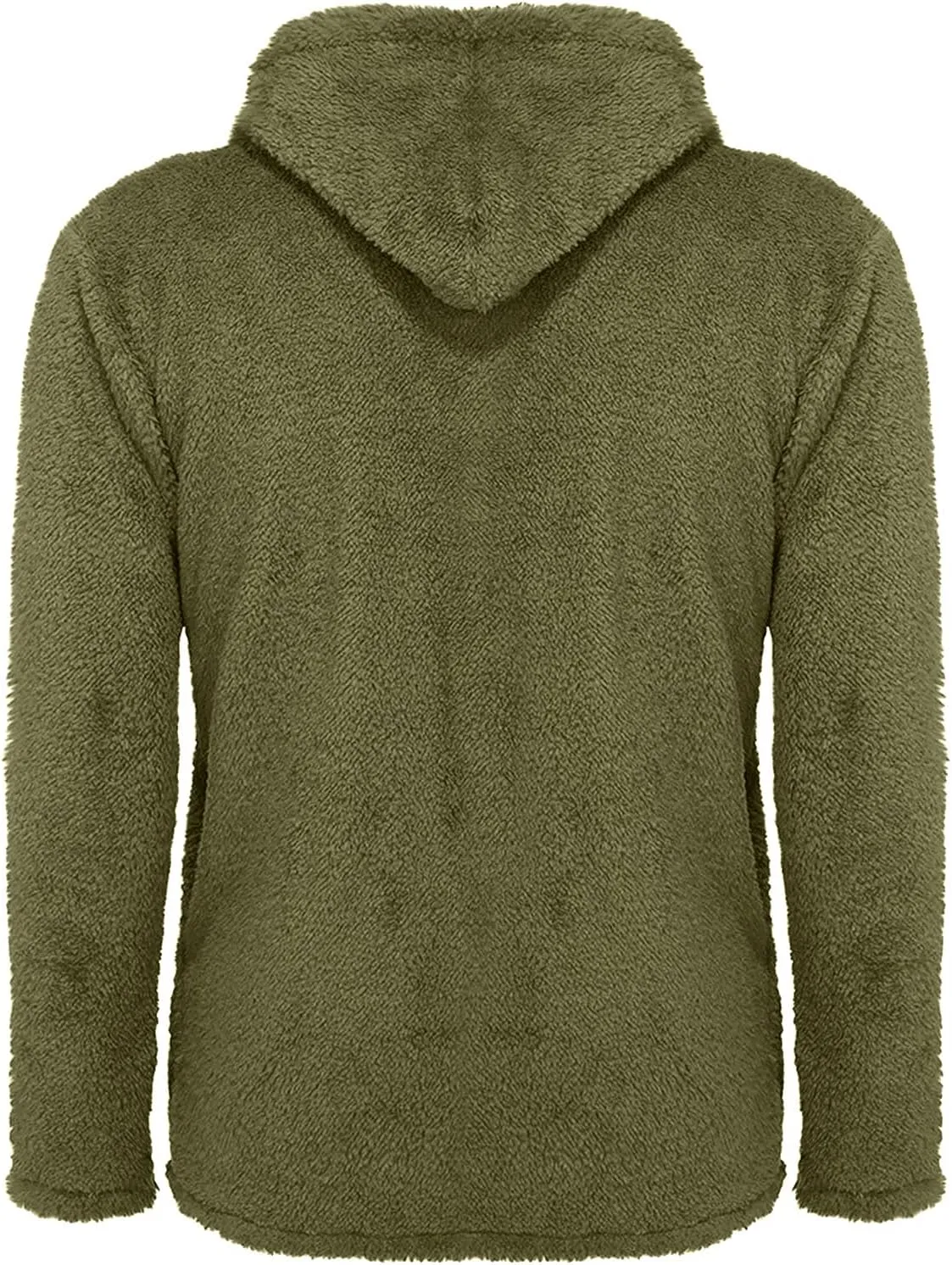 Mens Fluffy Fuzzy Jacket,Plush Fleece Casual Winter Fall Button Up Cardigan Coat Soft Sherpa Outerwear