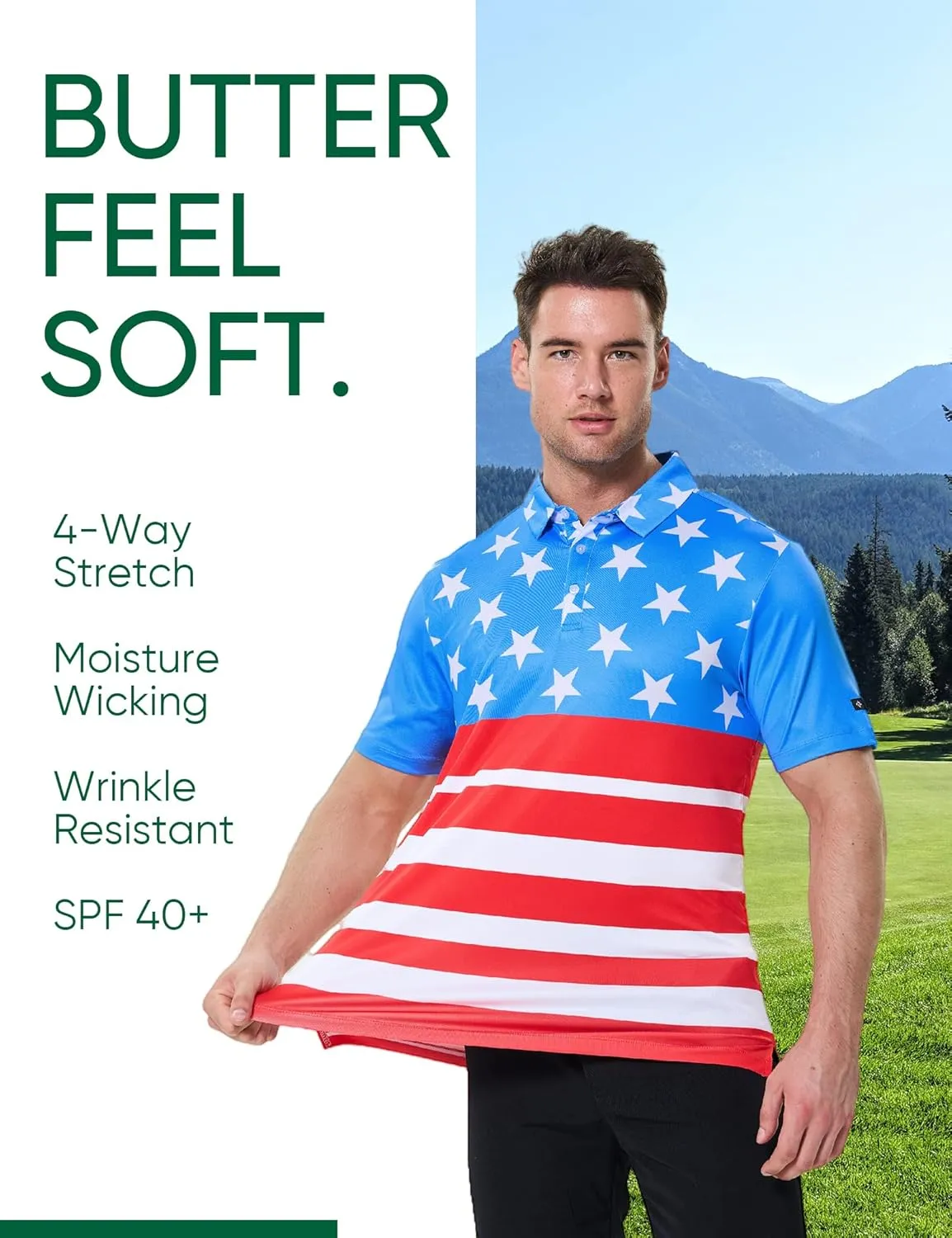 Men's Golf Polo Shirt - Standout Performance Quick-Dry Golf Polo Shirts for Men