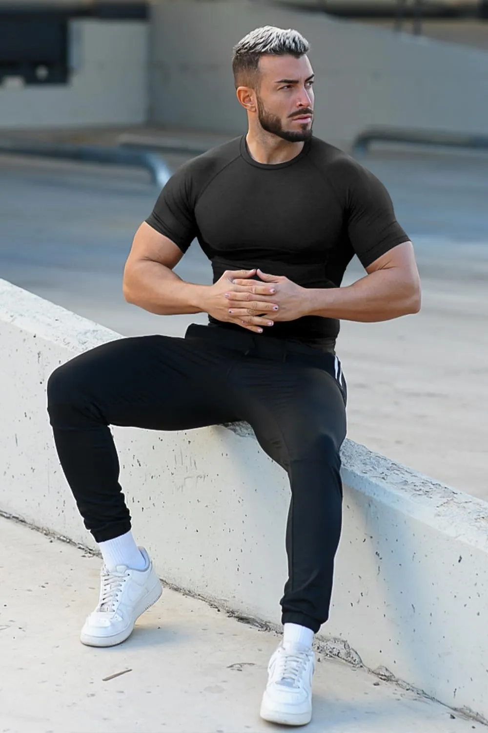 Men's Muscle Fit Tech Tees - Moisture-Wicking, Compression, Breathable Mesh
