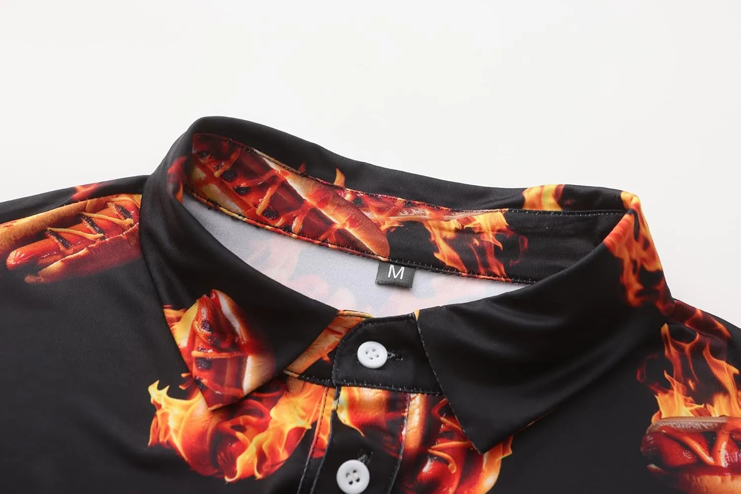 Mens Polo Shirts Funny Golf Shirt for Men Short Sleeve Performance Moisture Wicking Dry Fit Golf Polo Shirts for Men