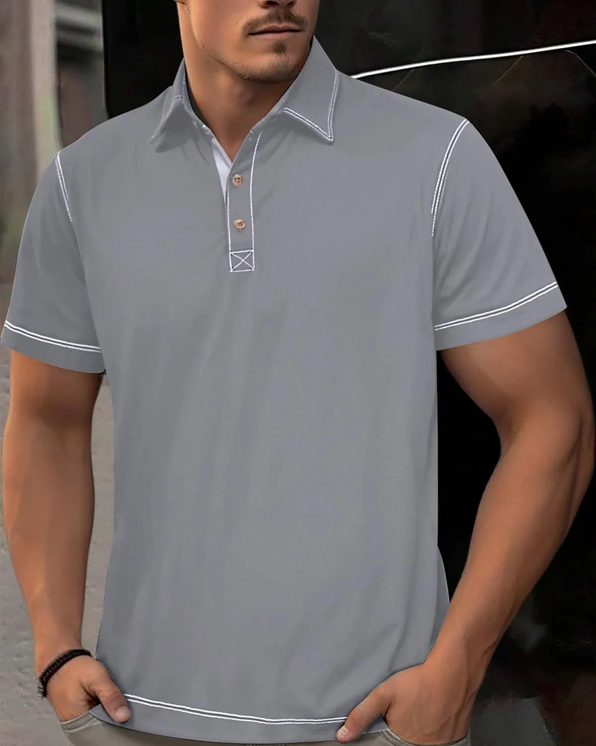 Men's Polo Shirts Quick Dry Moisture Wicking Performance Golf Shirt for Summer Comfort