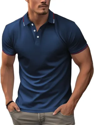 Men's Polo Shirts Quick Dry Moisture Wicking Performance Golf Shirt for Summer Comfort