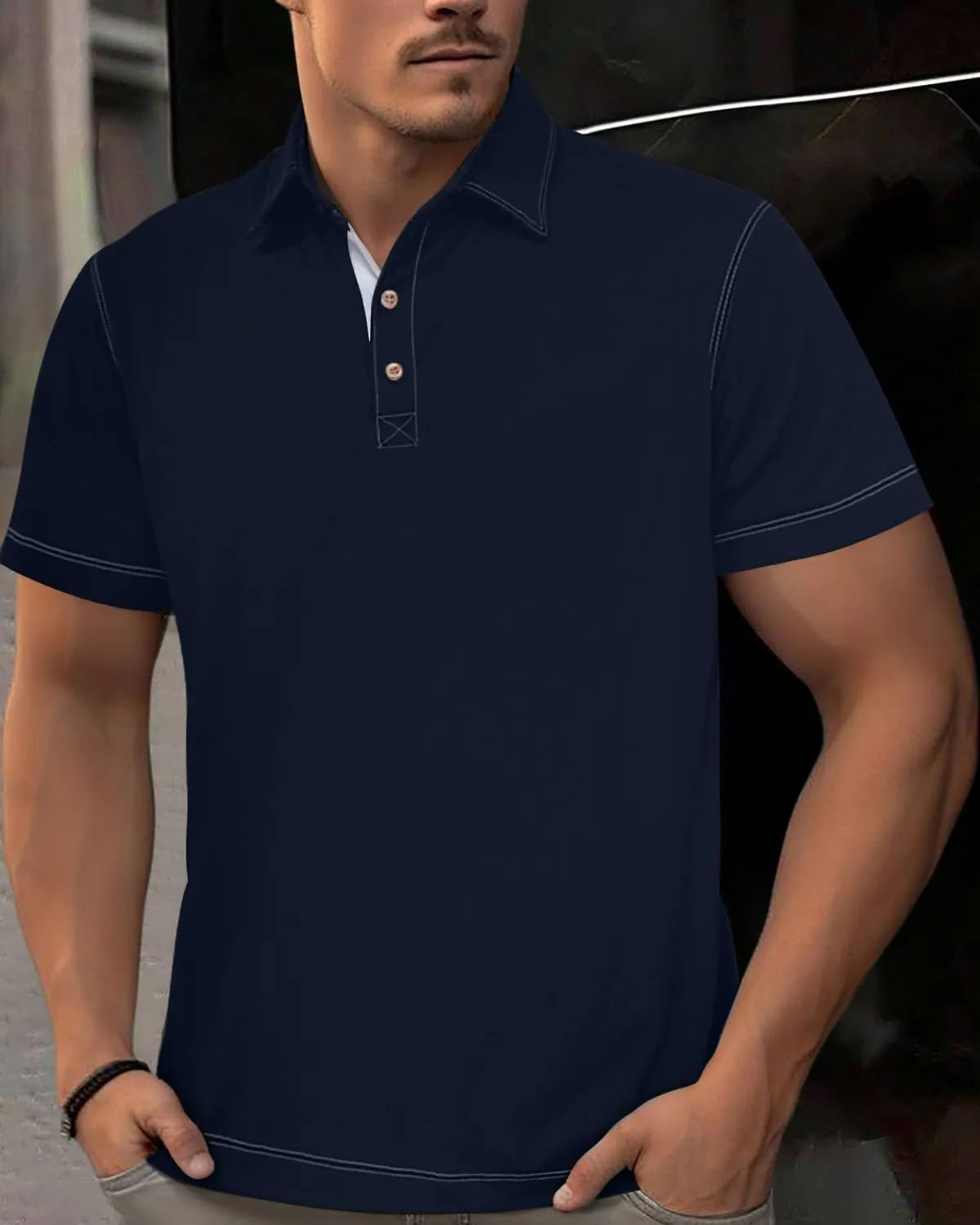 Men's Polo Shirts Quick Dry Moisture Wicking Performance Golf Shirt for Summer Comfort