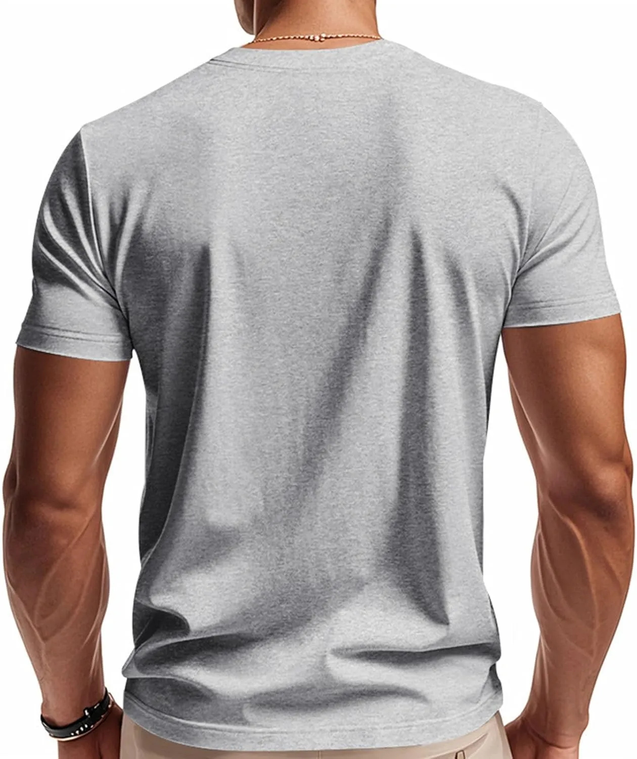 Mens Quick Dry V Neck T-Shirts Gym Workout Sport Breathable Soft Comfy Tees Short Sleeve Running Athletic Casual Top