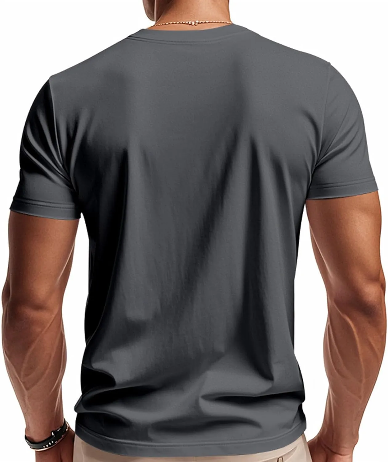 Mens Quick Dry V Neck T-Shirts Gym Workout Sport Breathable Soft Comfy Tees Short Sleeve Running Athletic Casual Top