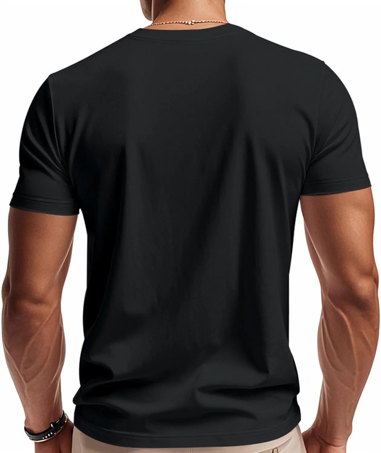 Mens Quick Dry V Neck T-Shirts Gym Workout Sport Breathable Soft Comfy Tees Short Sleeve Running Athletic Casual Top