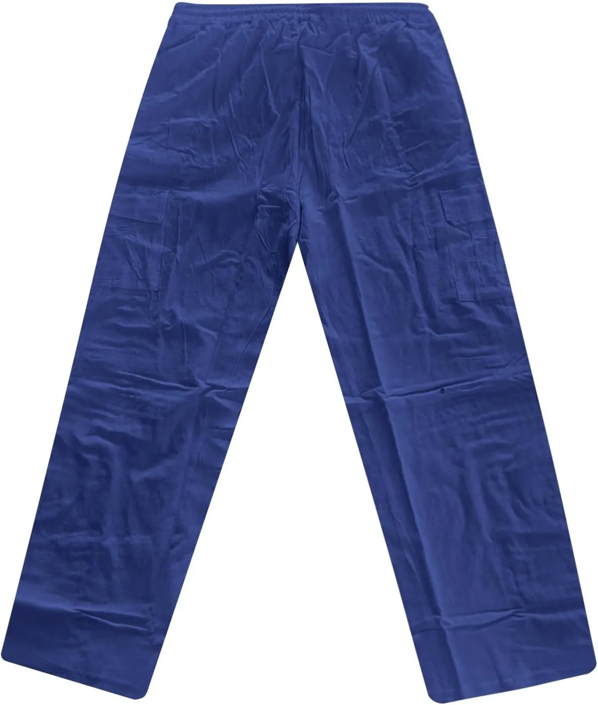 Men's Summer Cotton Pants Pull Rope Multi-Pocket Straight Leg Daily Outdoor Hemp Casual Pants 2025