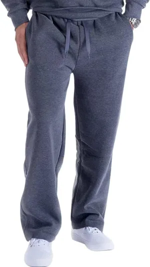 Mens Sweatpants Open Bottom, Basic Long Baggy Sweatpants for Athletic Running, Wide Leg Sweatpants Comfortable