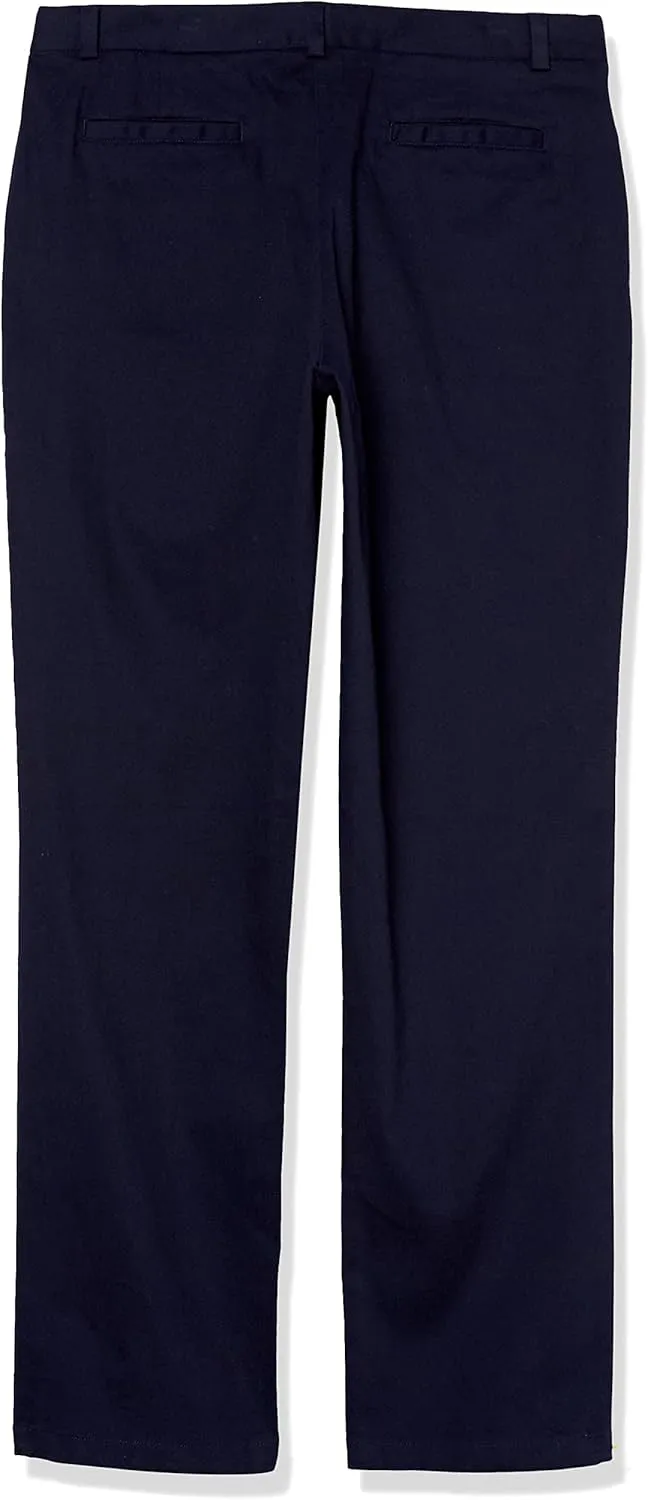Nautica Girls' Toddler School Uniform Twill Skinny Pants, Comfortable Stretch Material, Wrinkle & Fade Resistant