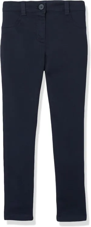 Nautica Girls' Toddler School Uniform Twill Skinny Pants, Comfortable Stretch Material, Wrinkle & Fade Resistant