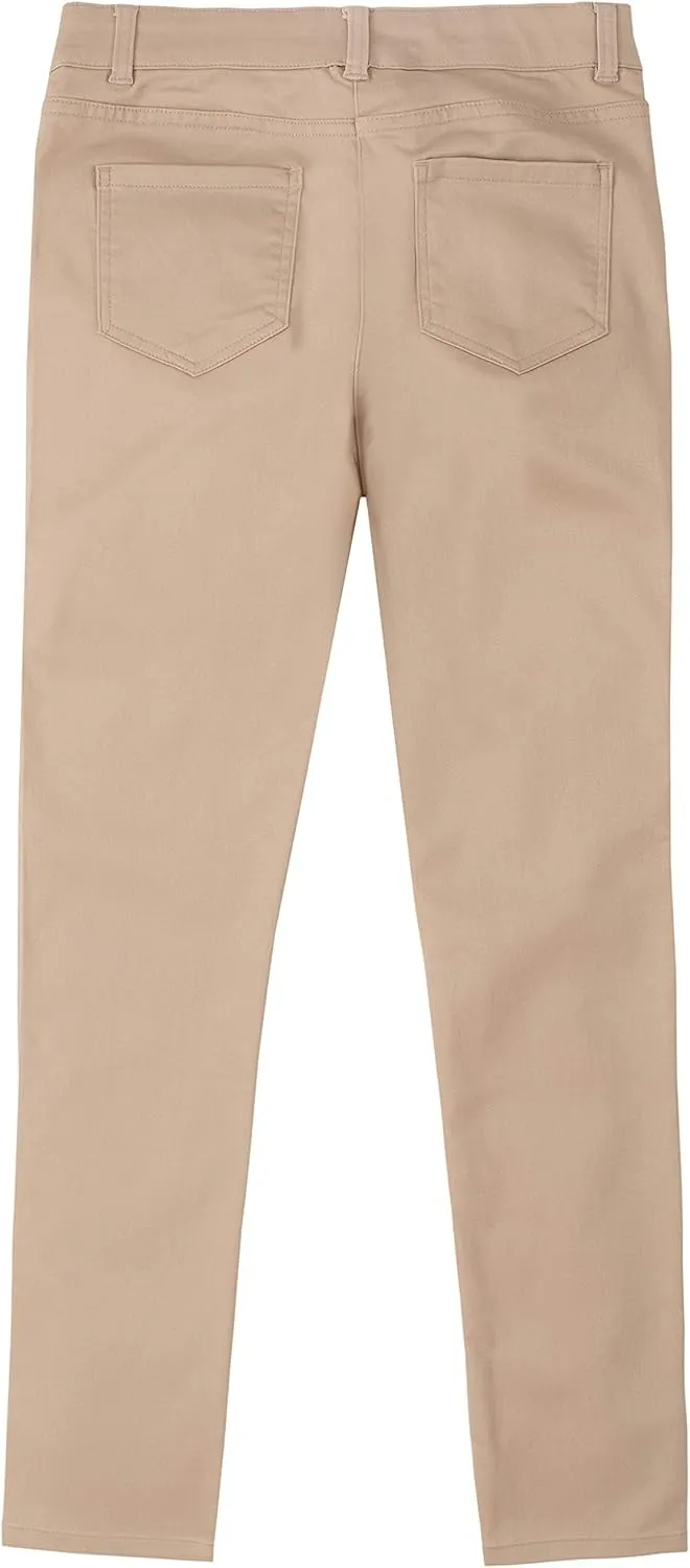 Nautica Girls' Toddler School Uniform Twill Skinny Pants, Comfortable Stretch Material, Wrinkle & Fade Resistant