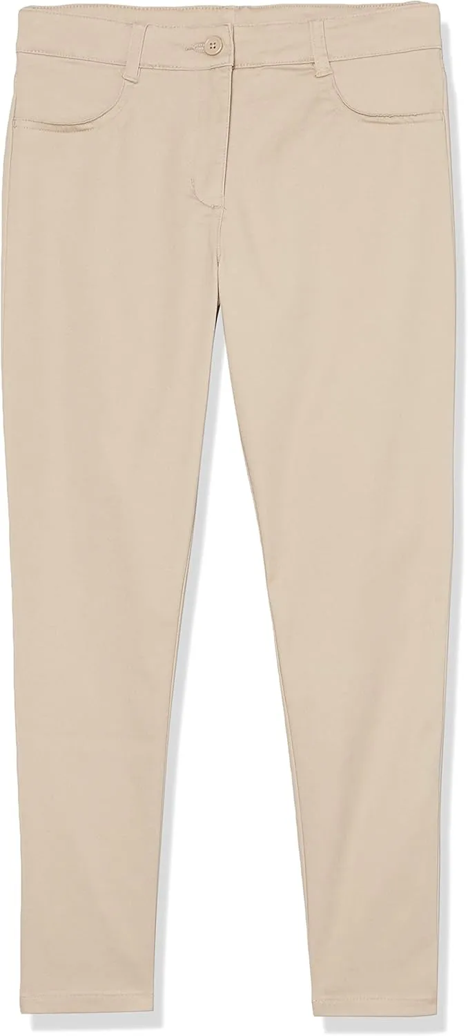 Nautica Girls' Toddler School Uniform Twill Skinny Pants, Comfortable Stretch Material, Wrinkle & Fade Resistant