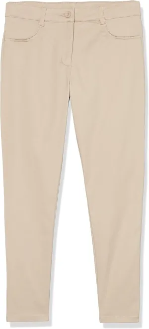 Nautica Girls' Toddler School Uniform Twill Skinny Pants, Comfortable Stretch Material, Wrinkle & Fade Resistant