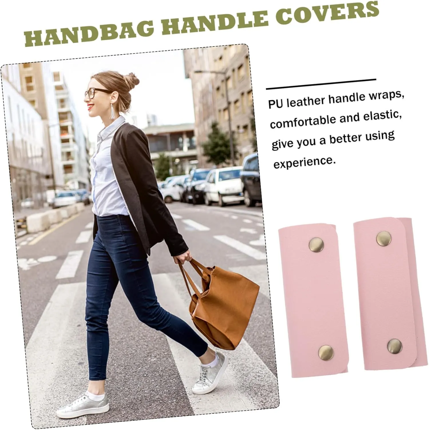 NOLITOY 2Pcs Bag Handle Wraps Soft Tote Handle Covers for Grocery Bags Comfortable Grip Durable Design for Shopping and Daily Use