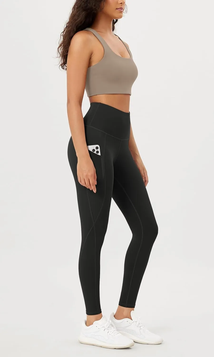 ODODOS ODTHERMAL Women's Fleece Lined Yoga Pants with Pockets - 25" / 28" High Waisted Warm Workout Leggings
