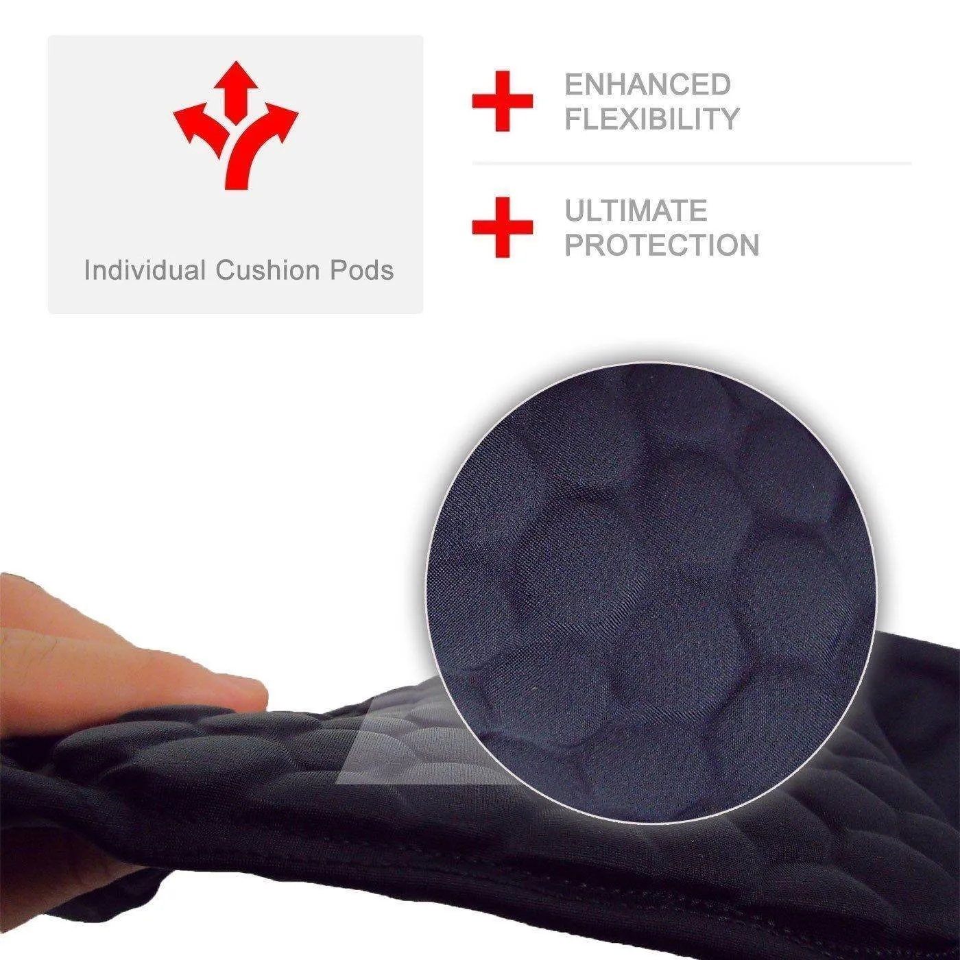 Padded Compression Knee Sleeves - Basketball & Wrestling HexPads!