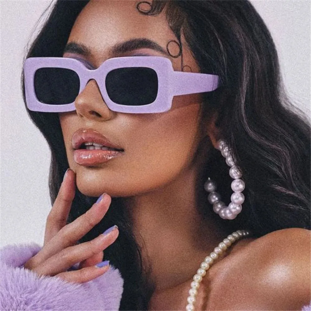 "High Rise" Plastic Frame Sunglasses